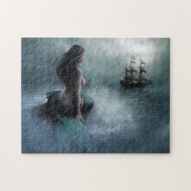 Puzzle Sirène et navire pirate (Horizontal)