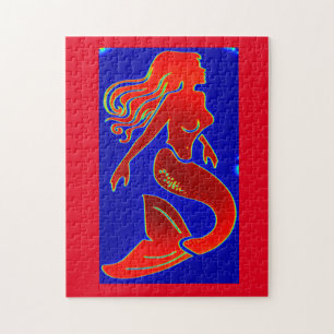 Puzzle sirène rouge