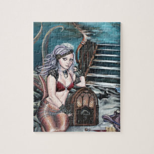 Puzzle sirène vintage de steampunk où vous m'avez laissé