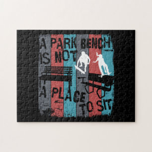 Puzzle Skateboard - Skateboard Funny Park Bench