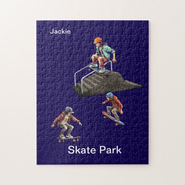 Puzzle Skateboarders de nom personnel (Vertical)