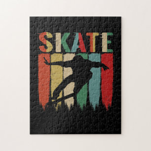 Puzzle Skating cool Retro Skateboard