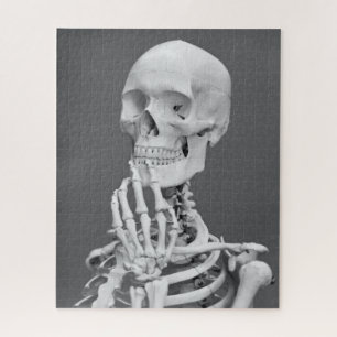 Puzzle Skeleton Skeleton Halloween gris noir et blanc