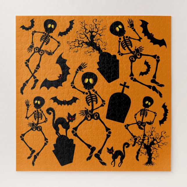 Puzzle Skeletons d'Halloween Macabre Dance (Vertical)