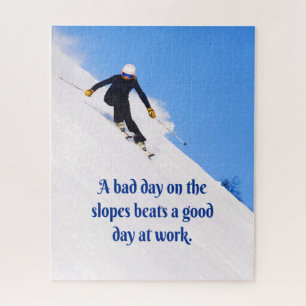 Puzzle Ski de montagne pistes neige fraîche automne ski 