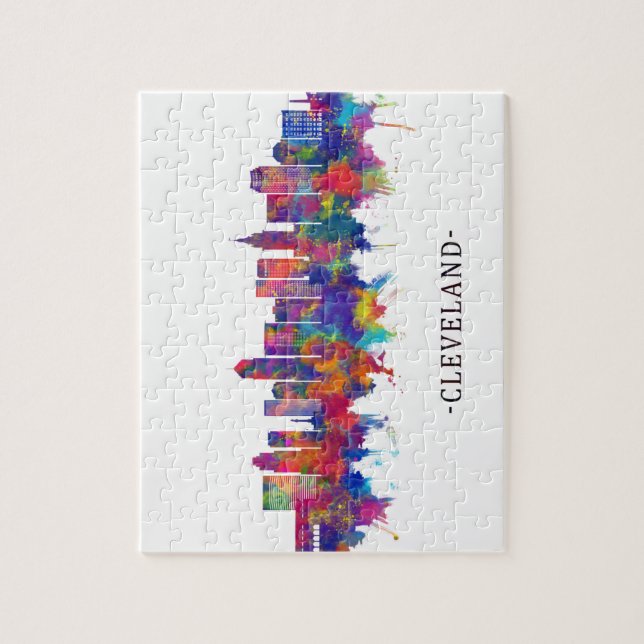 Puzzle Skyline Cleveland Ohio (Vertical)