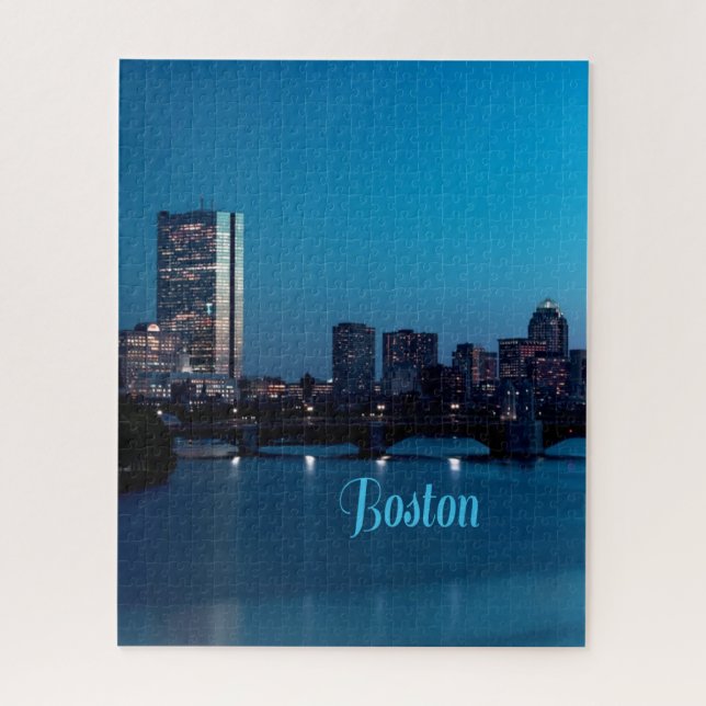 Puzzle Skyline de Boston Massachusetts City (Vertical)