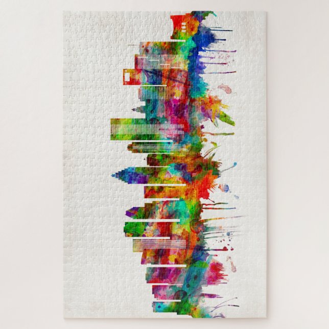 Puzzle Skyline de Houston au Texas (Vertical)