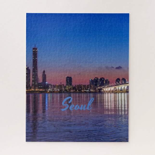 Puzzle Skyline de la capitale sud-coréenne de Séoul (Vertical)