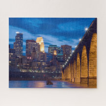 Puzzle Skyline de Minneapolis Stone Arch Bridge