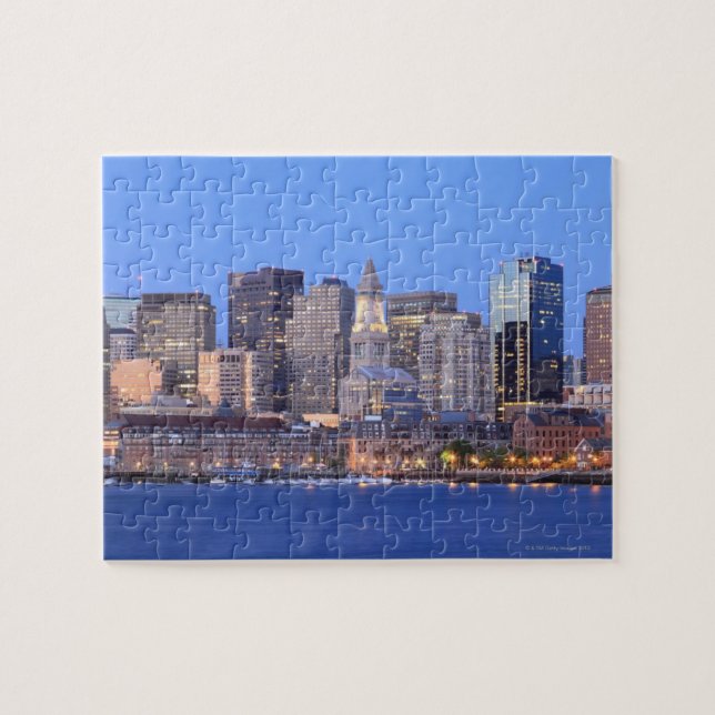 Puzzle Skyline du centre-ville de Boston depuis le centre (Horizontal)