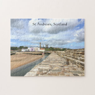 Puzzle Skyline et jetée de St Andrews, Fife, Écosse