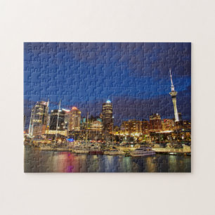 Puzzle Skyline nocturne d'Auckland