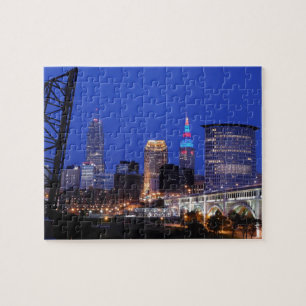 Puzzle Skyline nocturne de Cleveland