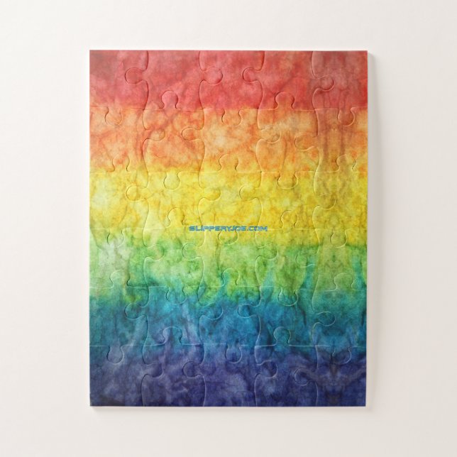 Puzzle SlipperyJoe drapeau gay pride couleurs arc-en-ciel (Vertical)