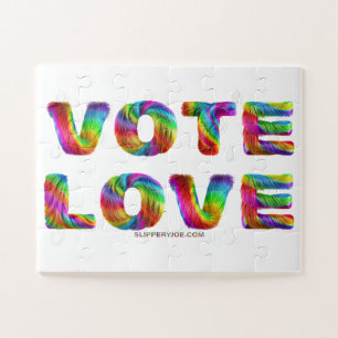 Puzzle SlipperyJoe vote amour égalité fourrure de couleur