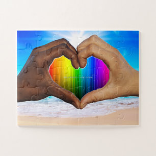 Puzzle SlipperyJoe's deux mains coeur interracial mâle h