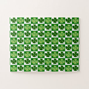 Puzzle SlipperyJoe's Green four-leaf clovers Saint Patric