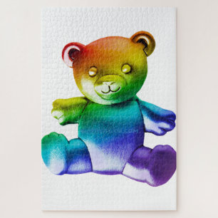 Puzzle SlipperyJoe's metal teddy Ours arc-en-ciel célébri