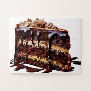 Puzzle SlipperyLa décadence de gâteau au chocolat pur de