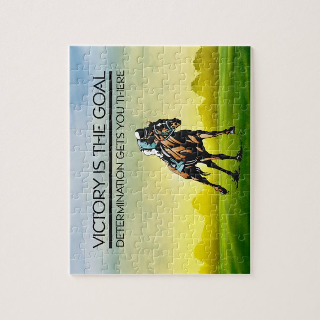 Puzzle Slogan SUPÉRIEUR de victoire de course de chevaux (Vertical)