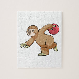 Puzzle Sloth at Bowling avec Bowling ball