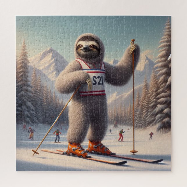 Puzzle Sloth Skiing (Vertical)
