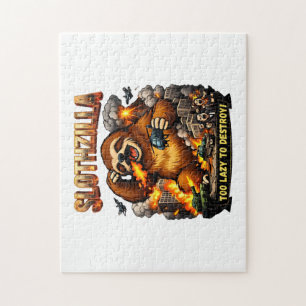 Puzzle Slothzilla Trop Paresseux pour Détruire, Drôle de