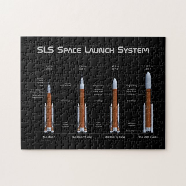 Puzzle SLS Space Launch System Rockets (Horizontal)