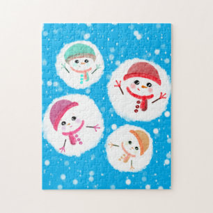 Puzzle Snowball et Snowman Blue