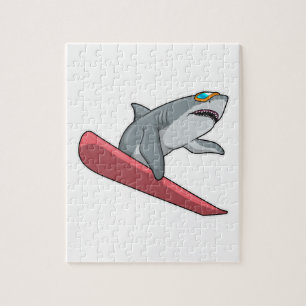 Puzzle Snowboard requin