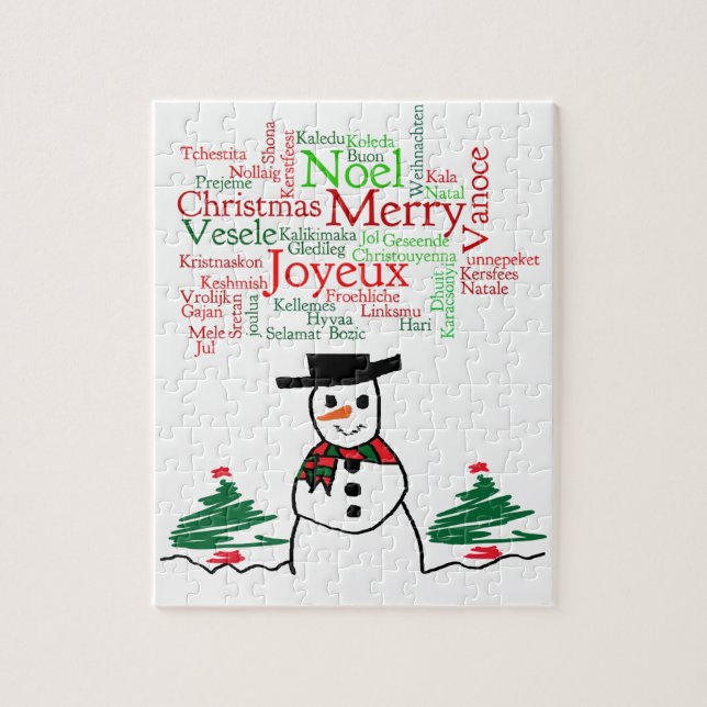 Puzzle Snowman (Vertical)