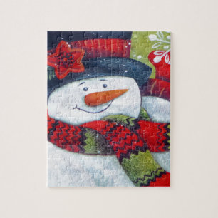 Puzzle Snowman Wearing