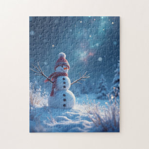 Puzzle Snowman Winter Wonderland
