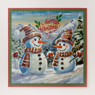 Puzzle Snowmen, Joyeux Noël,