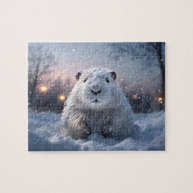 Puzzle Snowy Beaver (Horizontal)