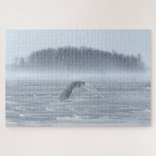Puzzle Snowy Owl Flying In Winter