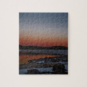 Puzzle Snowy Sunset at Lake Arrowhead