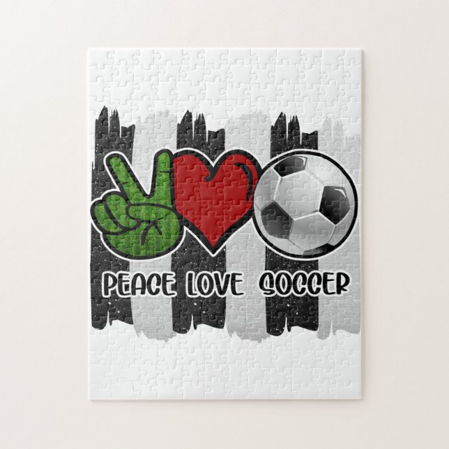Puzzle Soccer paix et amour (Vertical)