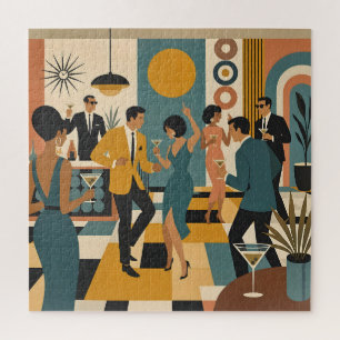 Puzzle Soirée Dansante Martini du Milieu du Siècle