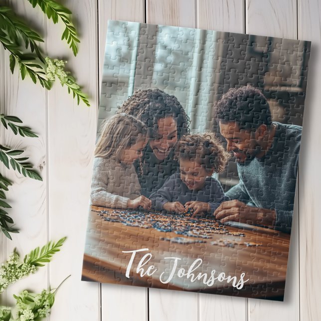 Puzzle Soirée de famille Cadeau photo personnalisé (Créateur téléchargé)