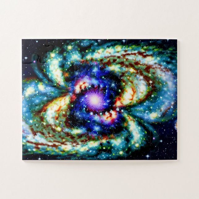 Puzzle Soirée de nuit de la galaxie cosmique (Horizontal)