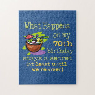 Puzzle soixante-dixième Cadeaux de fête d'anniversaire.