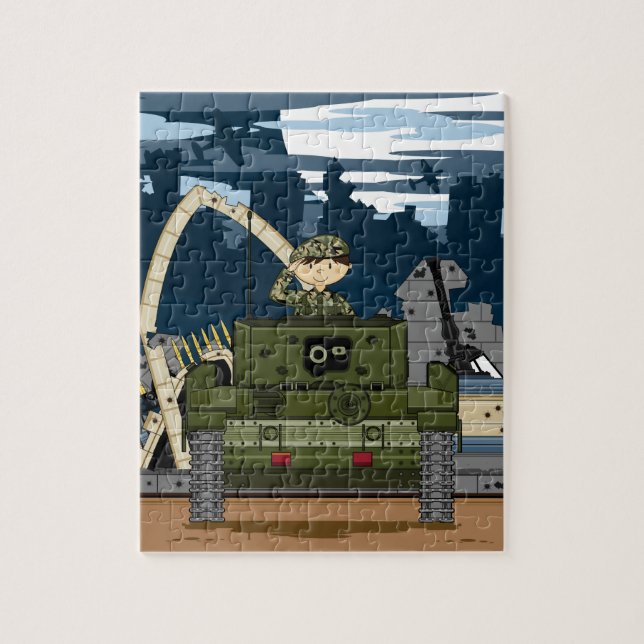 Puzzle Soldat d'armée britannique et casse-tête de scène (Vertical)