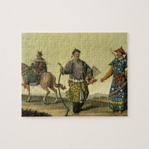 Puzzle Soldats de drapeaux du Mongolian huit du milita de