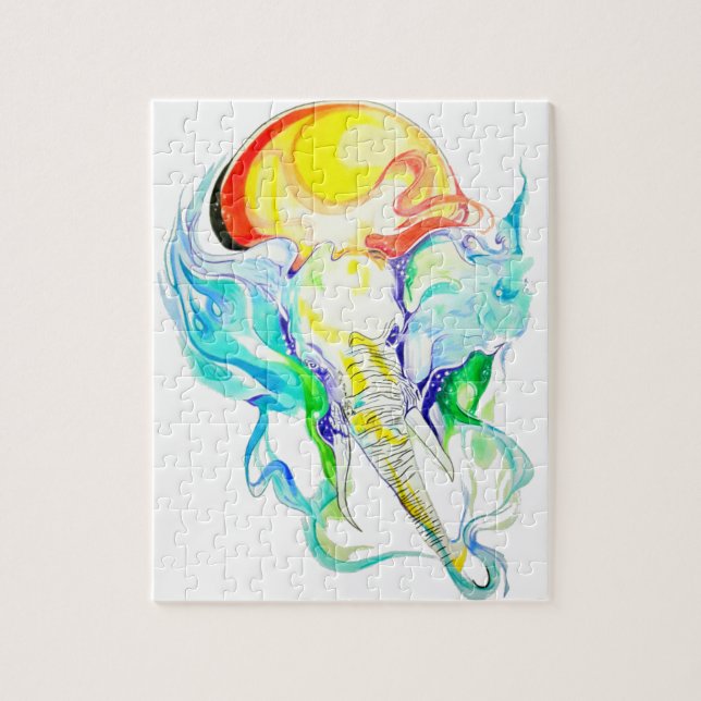 Puzzle soleil d'éléphant (Vertical)