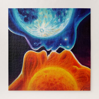 Puzzle Soleil et lune s'embrassent