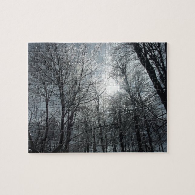 Puzzle Soleil sur les arbres couverts de glace (Horizontal)