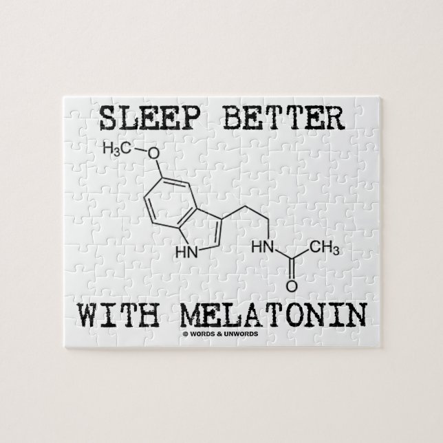 Puzzle Sommeil mieux avec de la mélatonine (molécule (Horizontal)