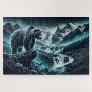 Puzzle Sommet de l'ours, Ours grizzli, chaîne de montagne